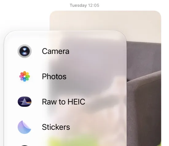 Shrinking and sending a photo straight from the Messages app